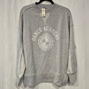 NWT Aerie Gray Crewneck Oversize Women's Sweater